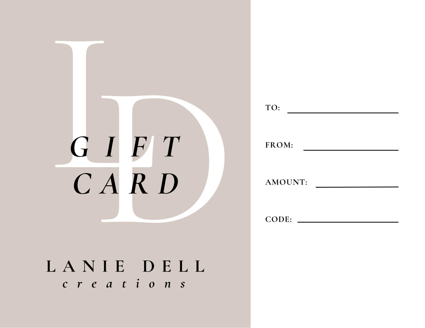 Lanie Dell Creations Giftcard